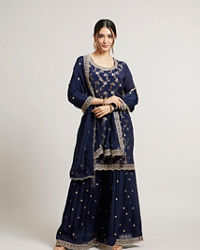 Mohey Women Indigo Delight Stitched Suit