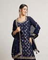 Mohey Women Indigo Delight Stitched Suit image number 1