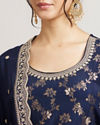 Mohey Women Indigo Delight Stitched Suit image number 3