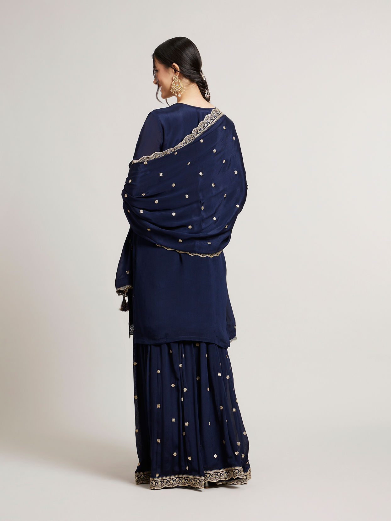 Mohey Women Indigo Delight Palazzo Suit