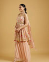 Mohey Women Ethereal Light Pink Sharara Suit