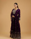 Mohey Women Wine Georgette Anarkali Suit