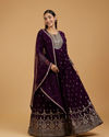 Wine Georgette Anarkali Suit