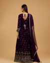 Mohey Women Wine Georgette Anarkali Suit