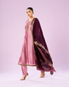 Mohey Women Dusty Pink Elegance Straight Suit