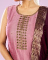 Mohey Women Dusty Pink Elegance Straight Suit