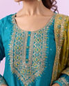 Mohey Women Ethereal Blue Anarkali Suit
