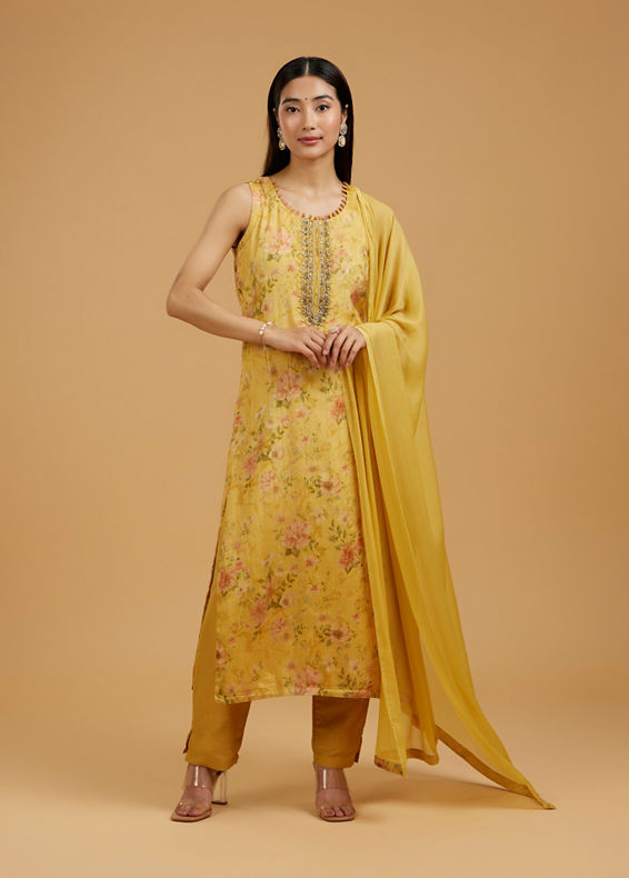 Mohey Women Sunflower Sunset Straight Suit