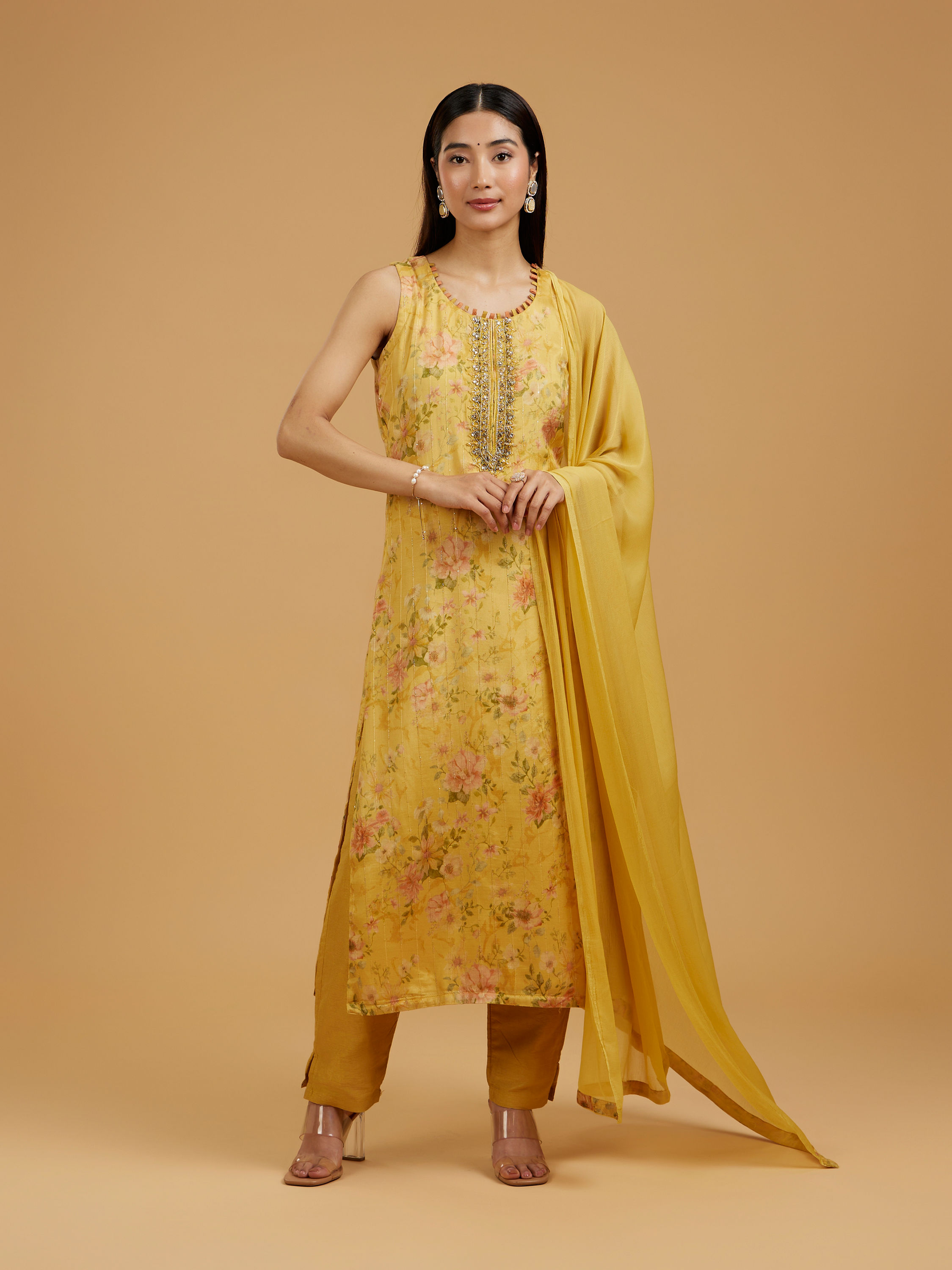 Mohey Women Sunflower Sunset Straight Suit