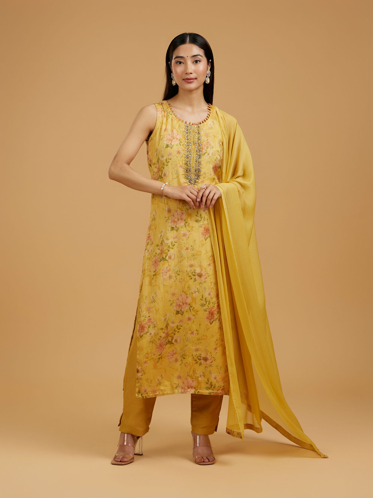 Mohey Women Sunflower Sunset Straight Suit