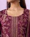 Mohey Women Graceful Wine Straight Suit