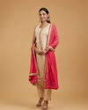 Mohey Women Cream Radiance Straight Suit