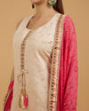 Mohey Women Cream Radiance Straight Suit