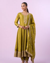 Mohey Women Emerald Elegance Anarkali Suit