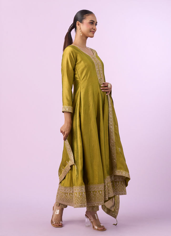 Mohey Women Emerald Elegance Anarkali Suit
