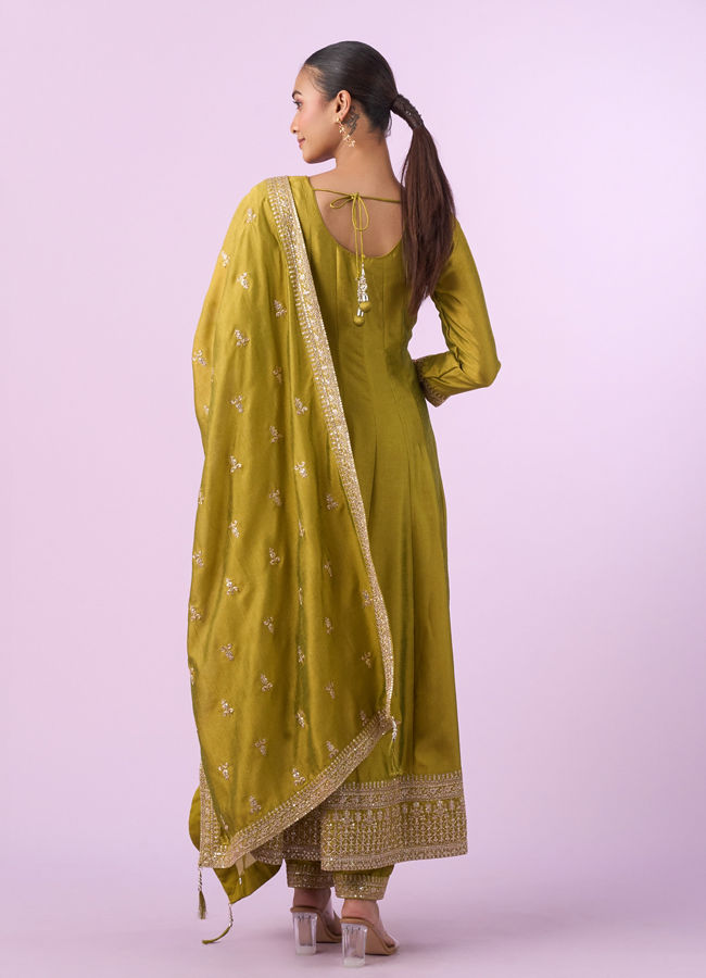 Mohey Women Emerald Elegance Anarkali Suit