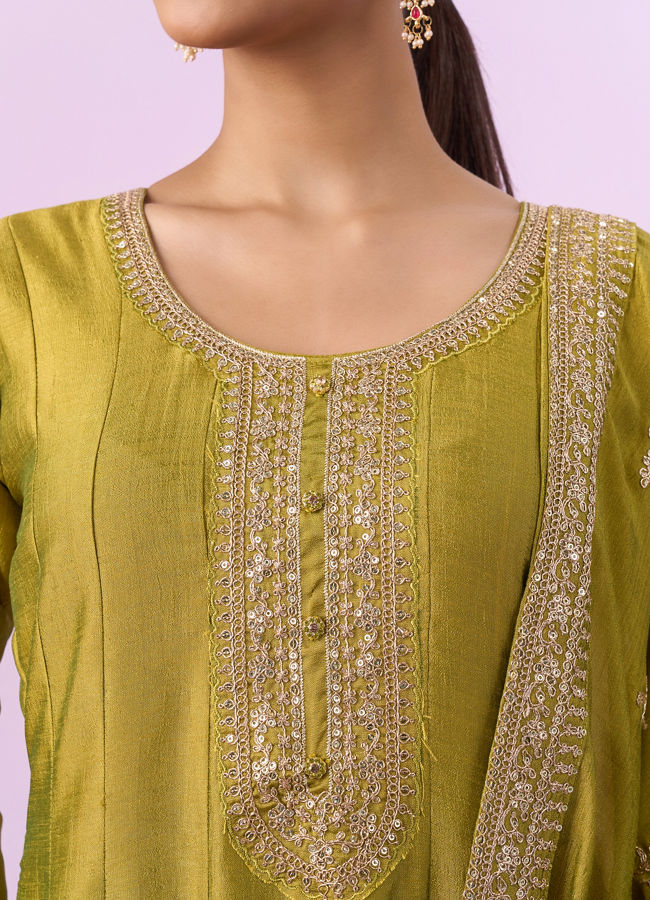 Mohey Women Emerald Elegance Anarkali Suit