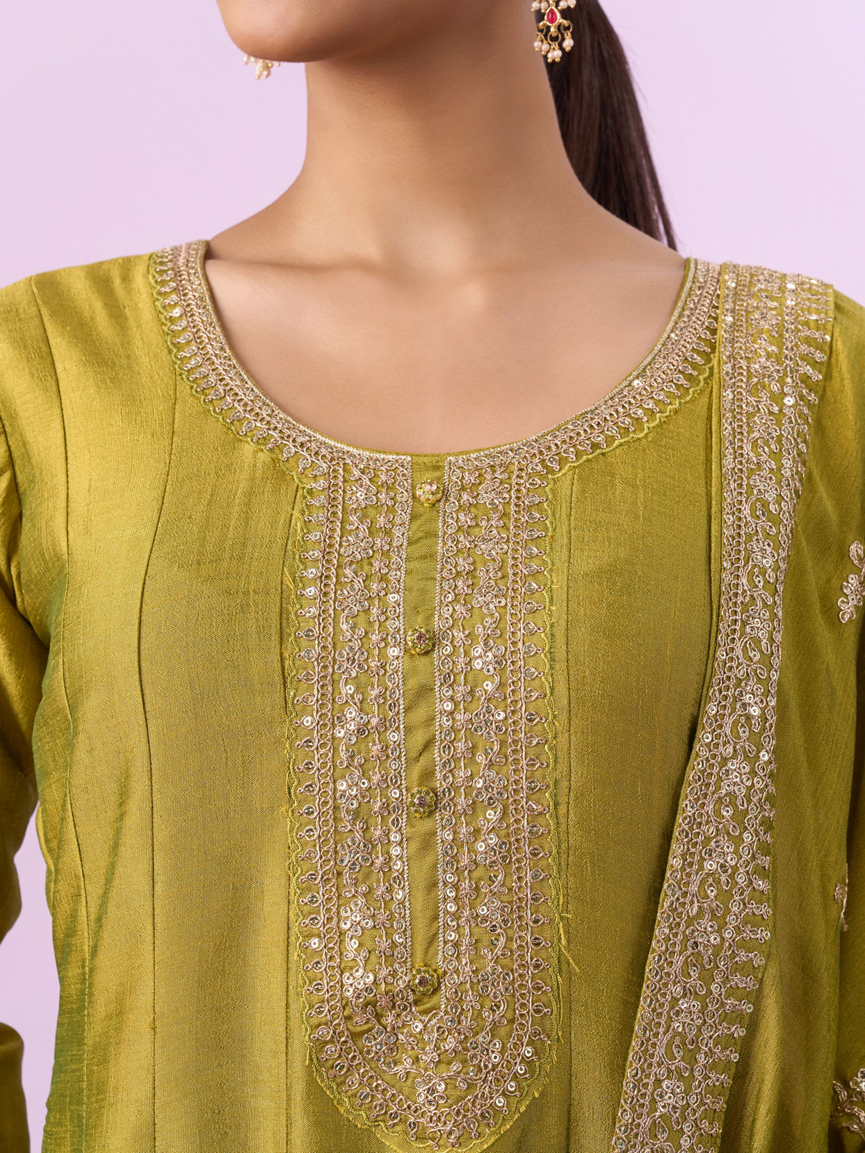 Mohey Women Emerald Elegance Anarkali Suit