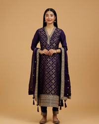 Mohey Women Majestic Purple Straight Suit