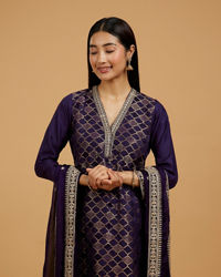 Mohey Women Majestic Purple Straight Suit