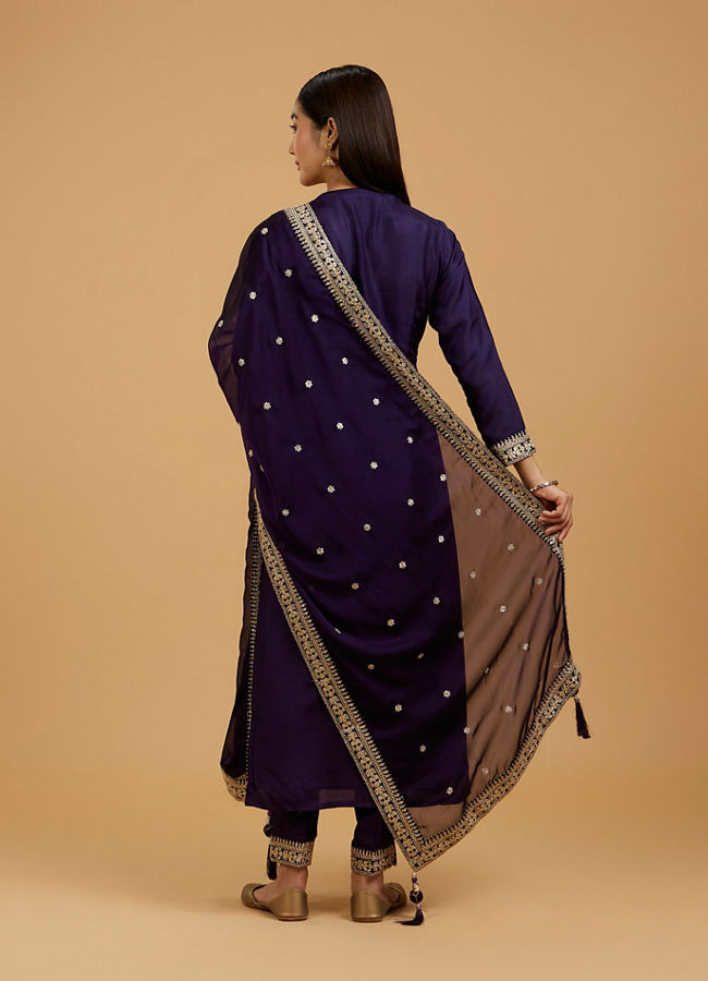 Mohey Women Majestic Purple Straight Suit