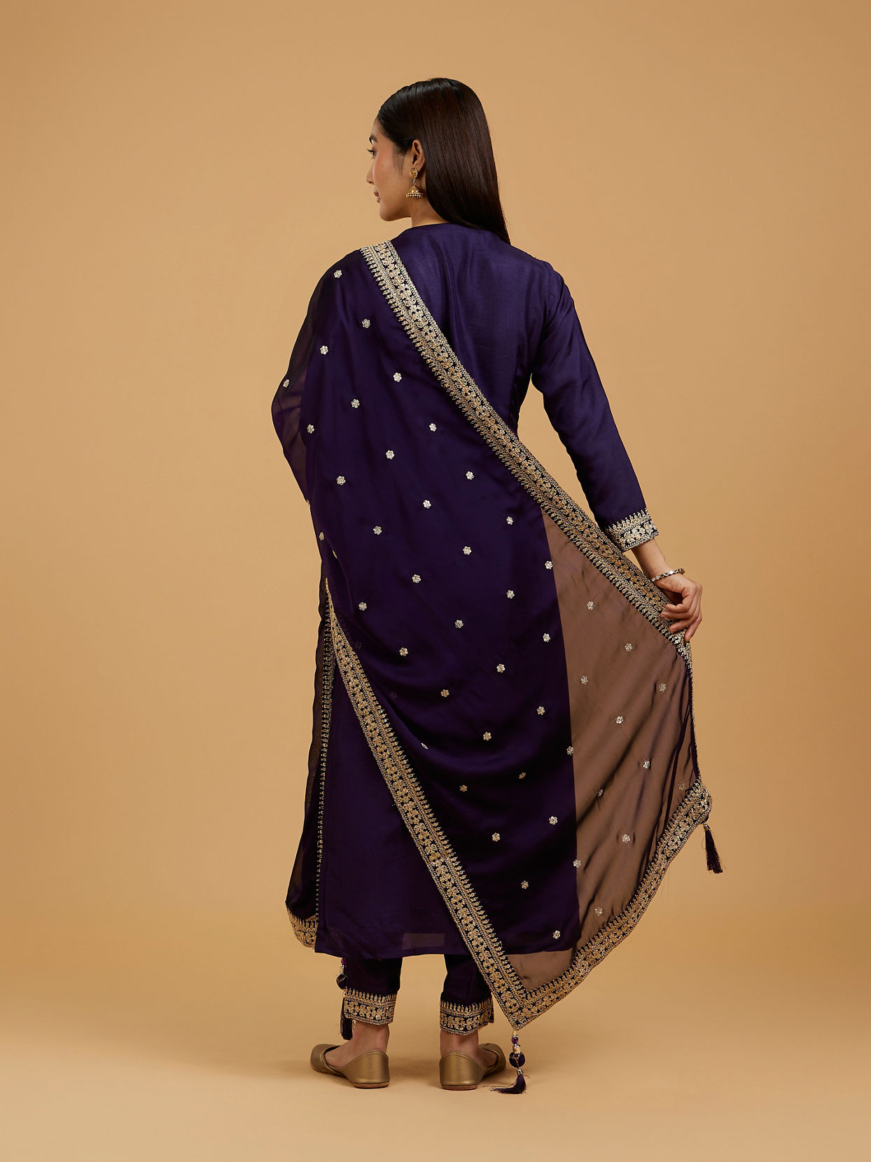 Mohey Women Majestic Purple Straight Suit