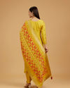 Mohey Women Mustard Art Silk Straight Suit