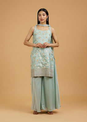 Mohey Women Sea Green Radiant Palazzo Suit