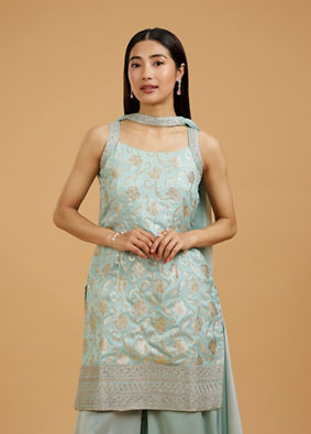 Mohey Women Sea Green Radiant Palazzo Suit