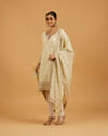 Mohey Women Cream Elegance Stitched Suit image number 2