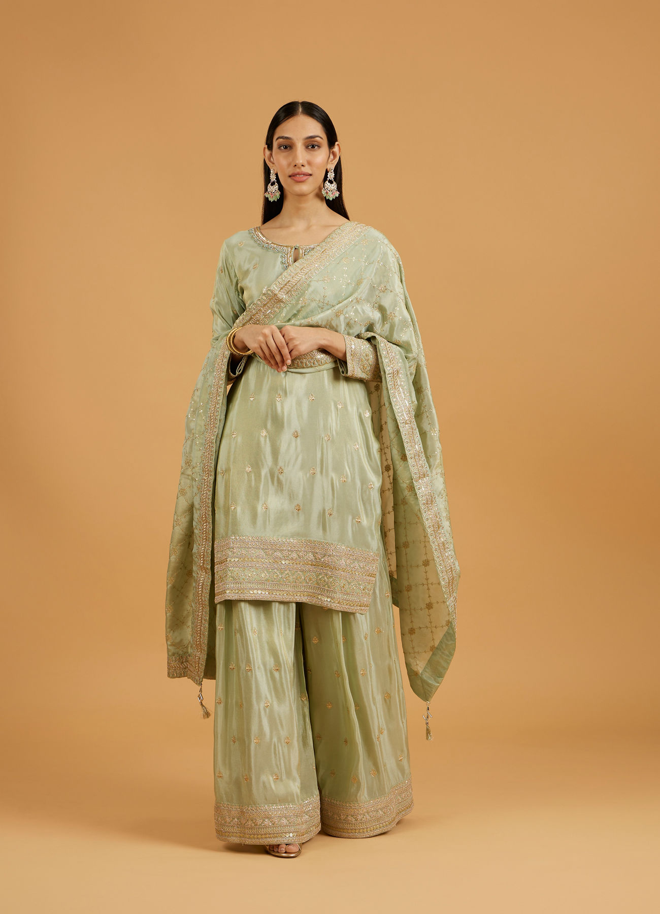 Mohey Women Green Harmonious Palazzo Suit