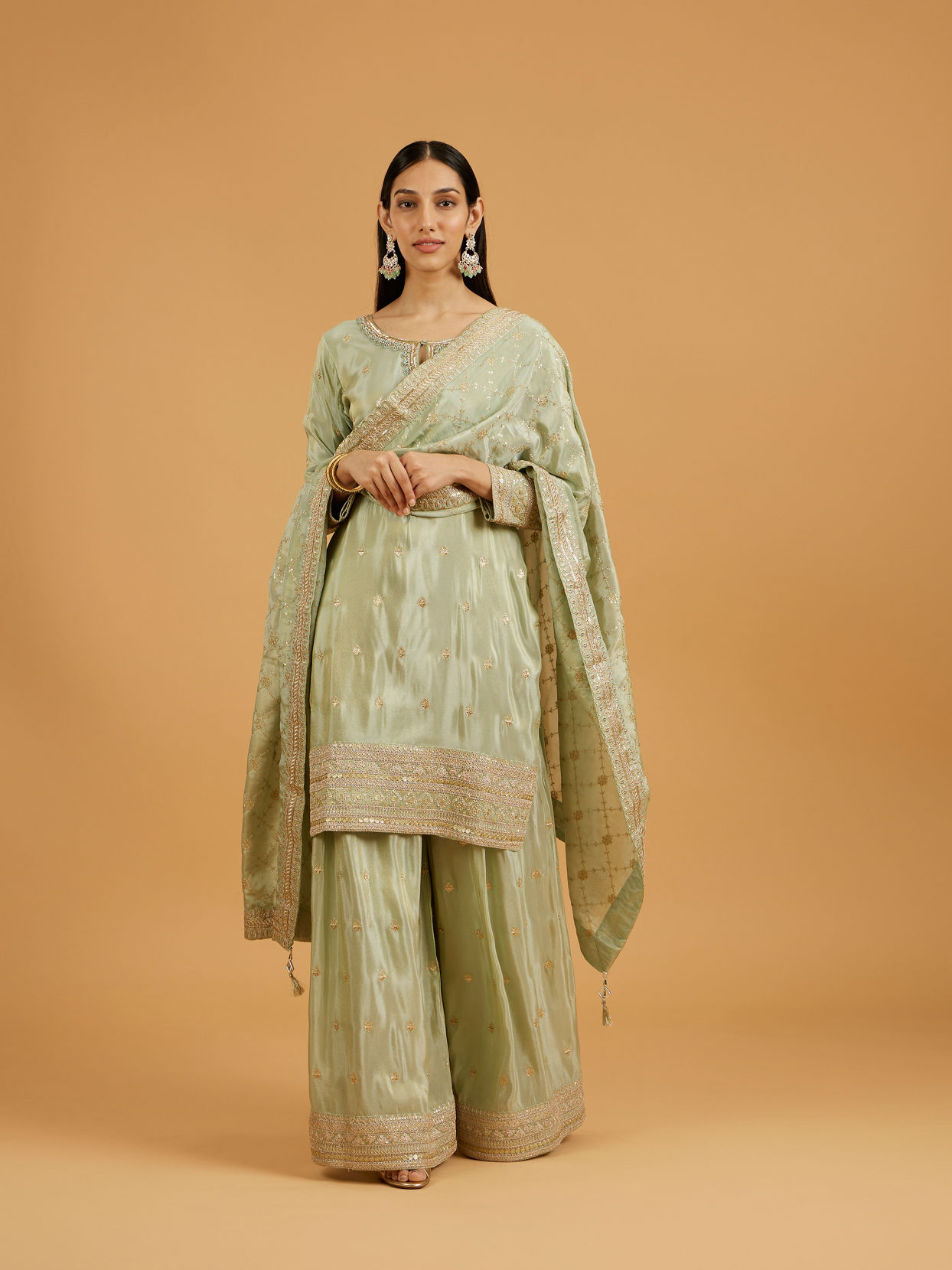 Mohey Women Green Harmonious Palazzo Suit
