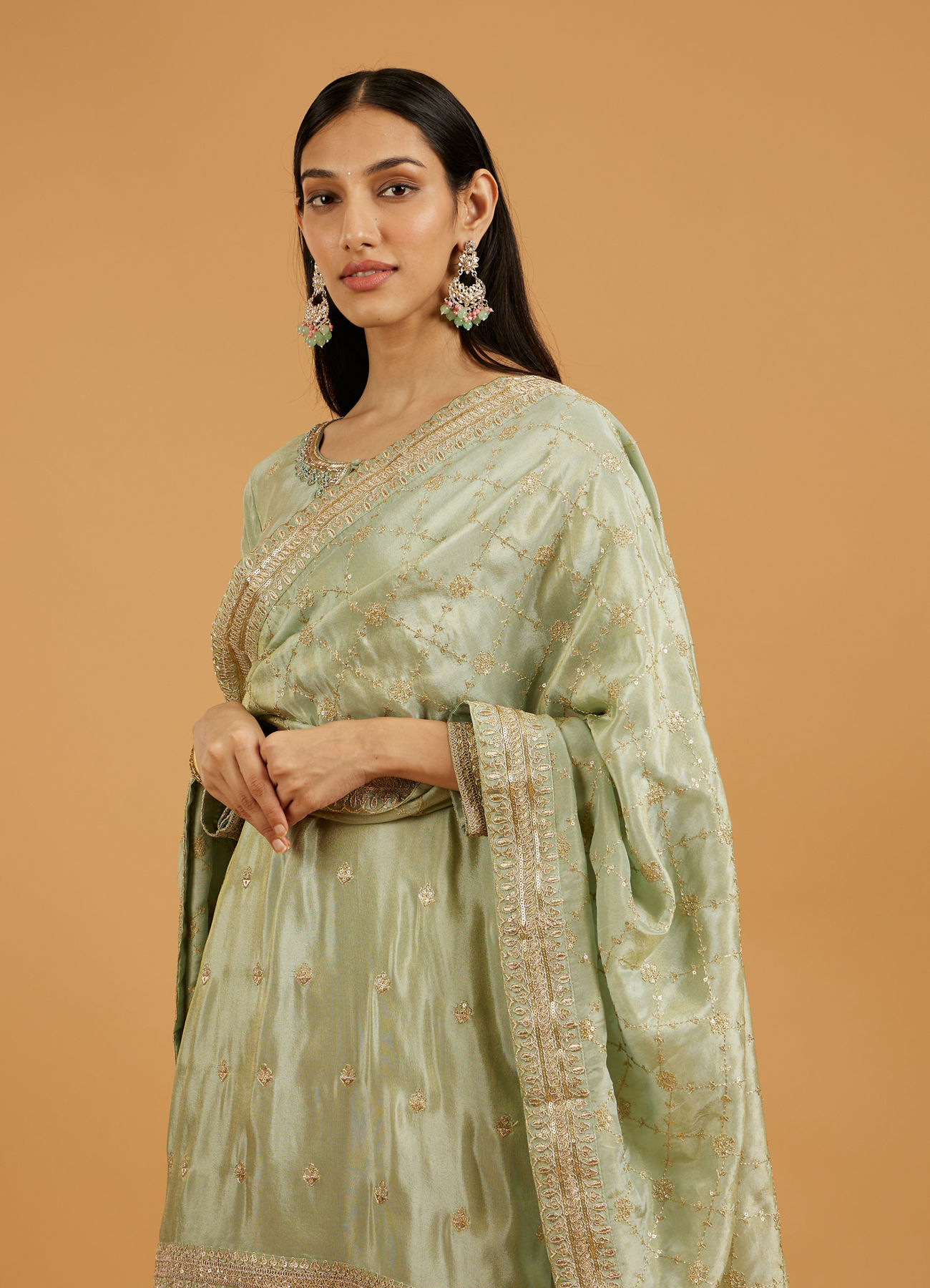 Mohey Women Green Harmonious Palazzo Suit