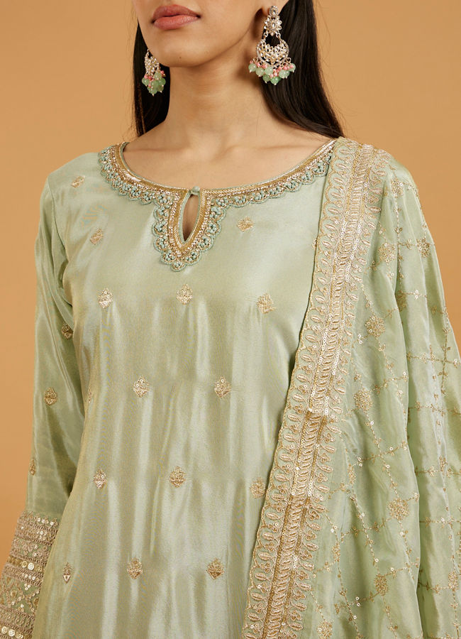 Mohey Women Green Harmonious Palazzo Suit