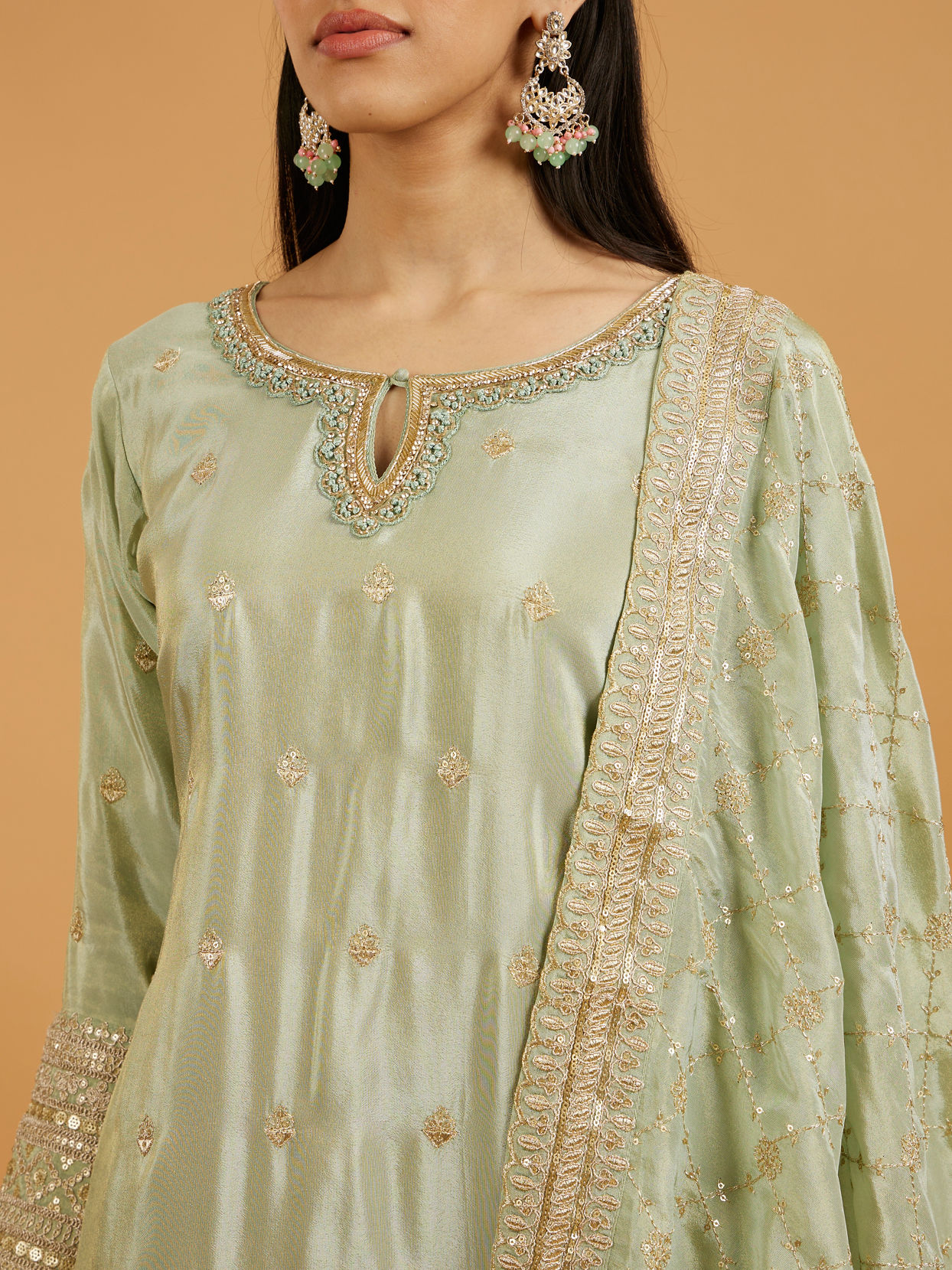 Mohey Women Green Harmonious Palazzo Suit