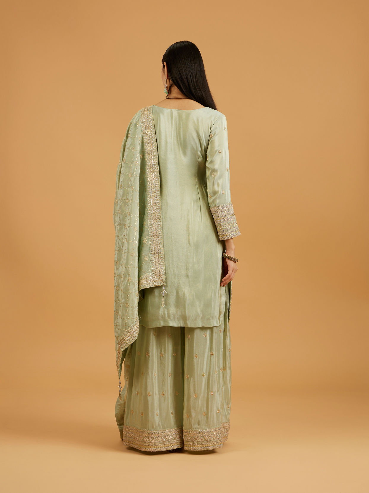 Mohey Women Green Harmonious Palazzo Suit