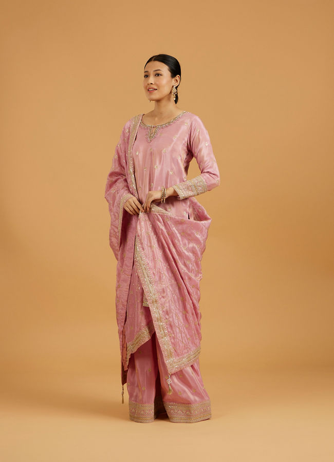 Mohey Women Pink Enchantment Stitched Suit image number 2