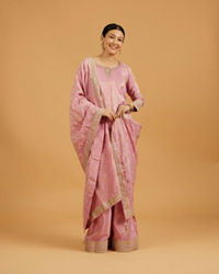 Mohey Women Pink Enchantment Stitched Suit