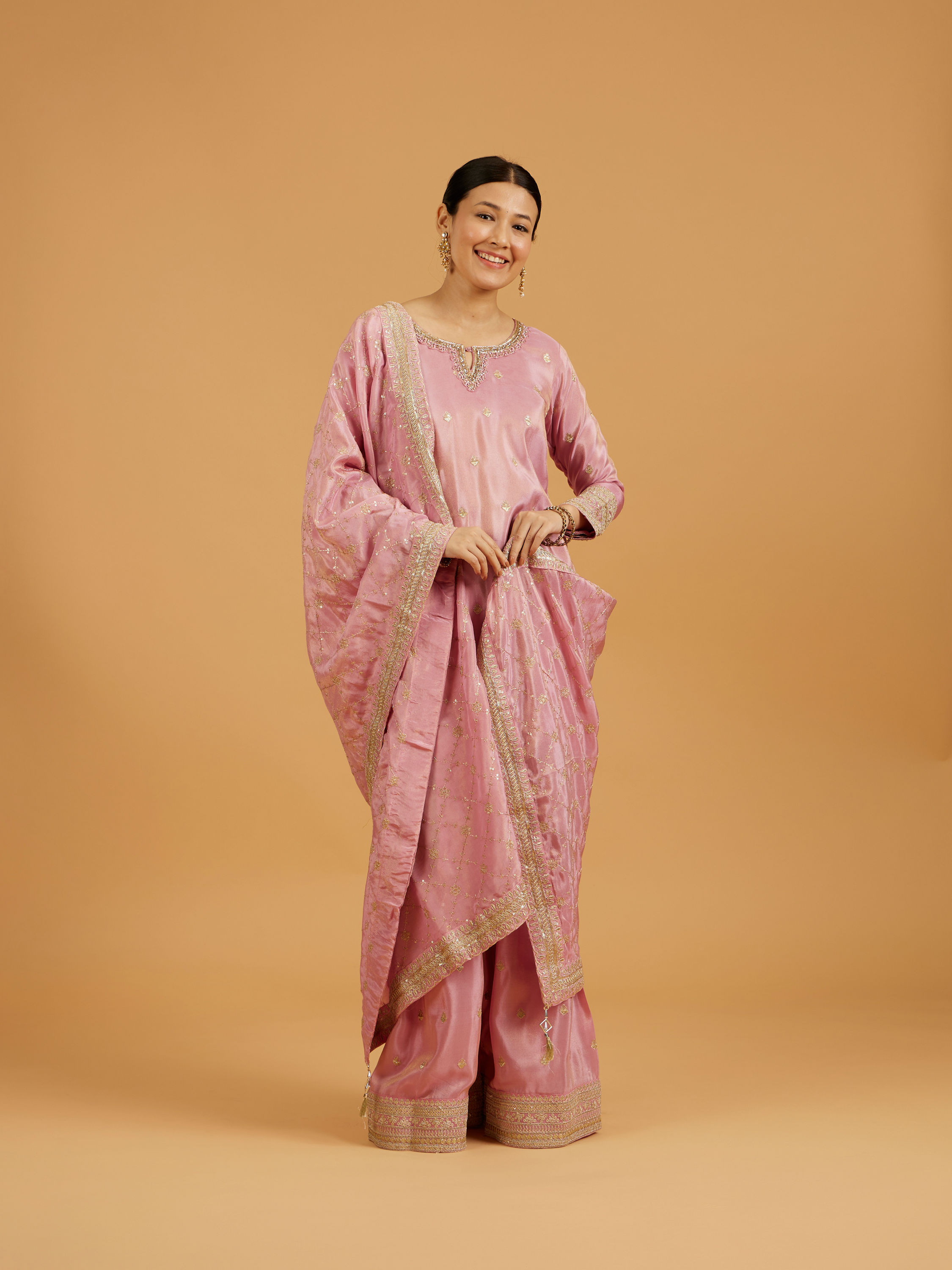 Mohey Women Pink Enchantment Stitched Suit