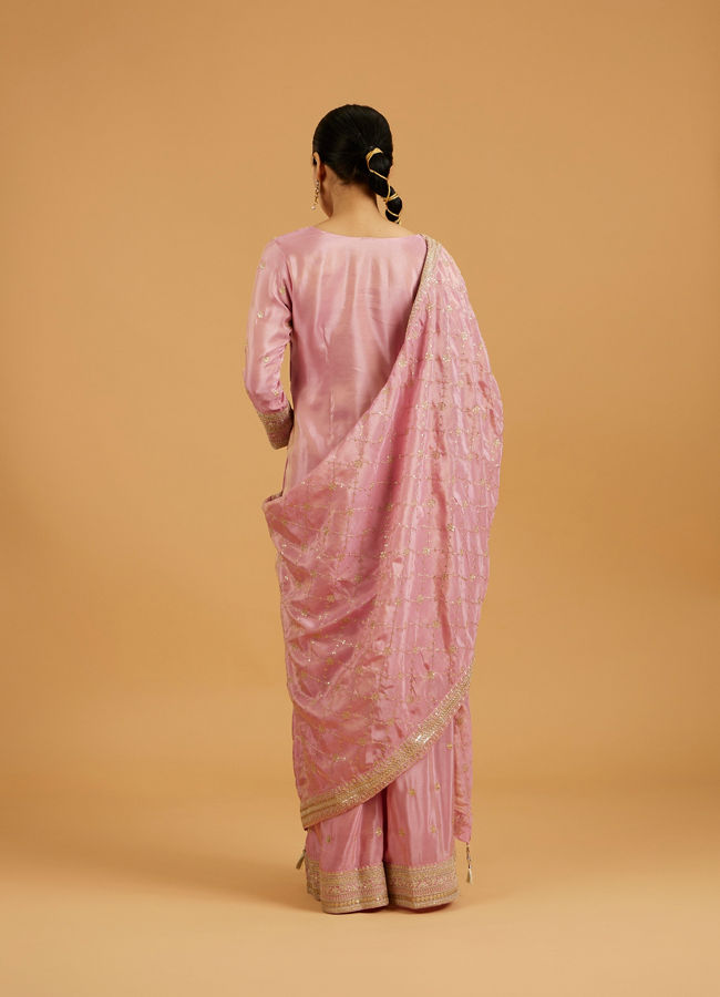 Mohey Women Pink Enchantment Stitched Suit image number 4