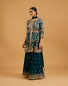 Mohey Women Blue Chinon Fashionable Sharara Suit