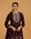 Mohey Women Wine Extravaganza Georgette Palazzo Suit