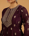 Mohey Women Wine Extravaganza Georgette Palazzo Suit