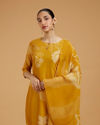 Mohey Women Radiant Mustard Yellow Straight Suit Set