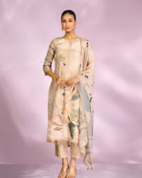 Mohey Women Fawn Colored Mesmerizing Straight Suit