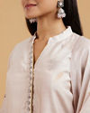 Mohey Women Enchanting Beige Straight Suit