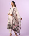 Mohey Women Resplendent Cream Straight Suit