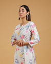Mohey Women Cream Elegance Straight Suits
