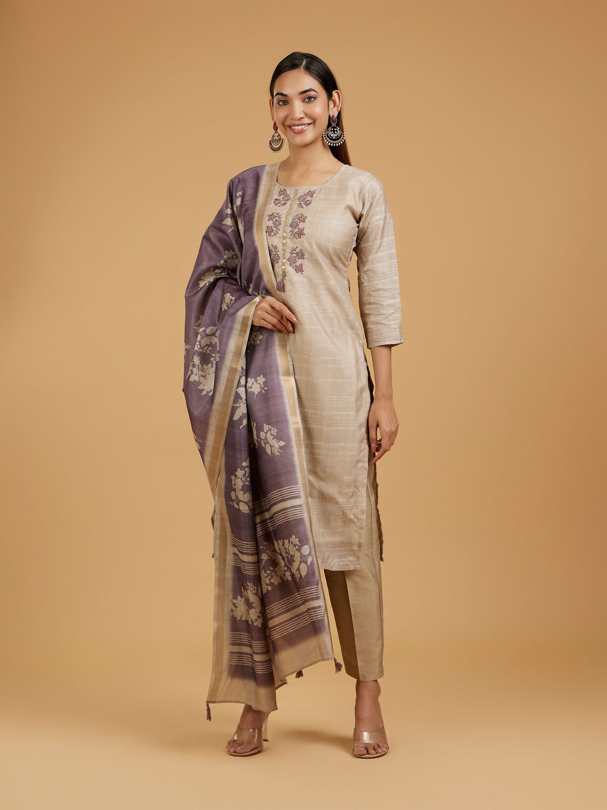 Mohey Women Fawn Elegance Straight Suit