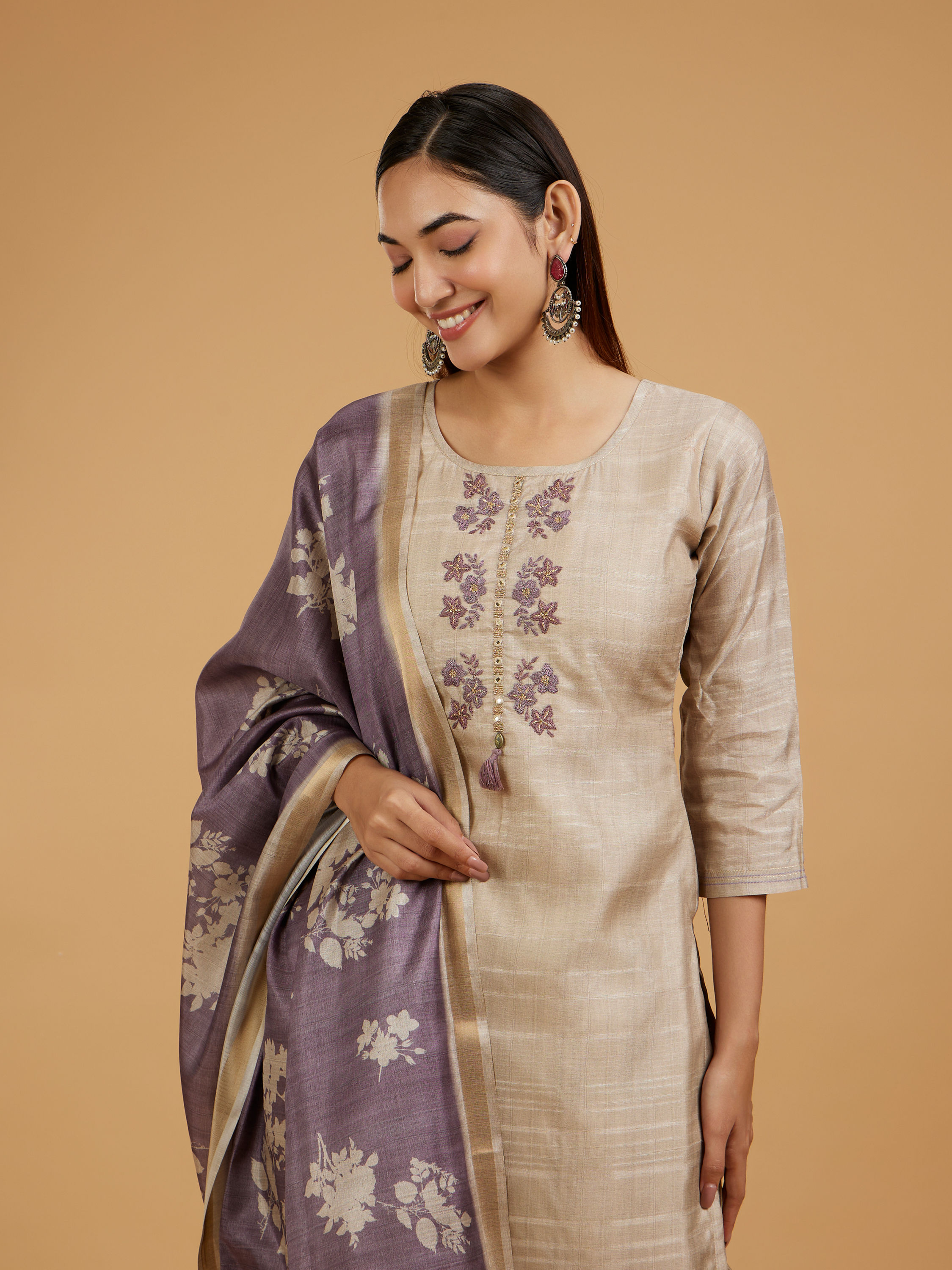 Mohey Women Fawn Elegance Straight Suit